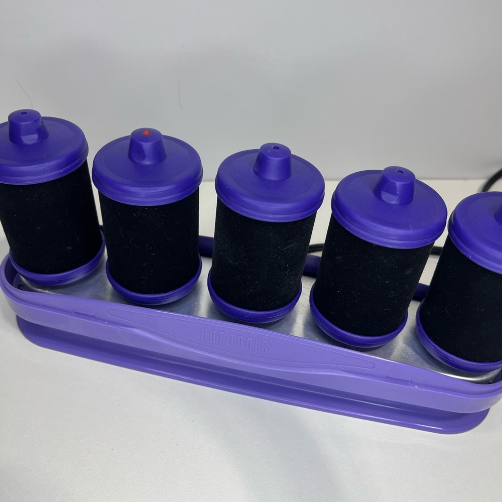 Purple Foam Hair Rollers - 5 Pack - Picture 2 of 4